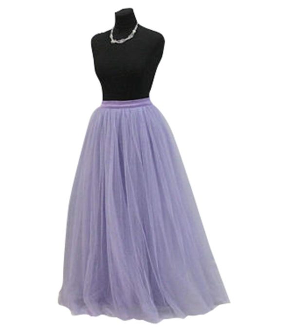 Lavender Color Tutu Tulle Skirt Wedding Party Prom Bridesmaid Maxi Skirt Cuatom Color
