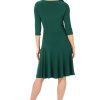 Women's Flippy Fit N' Flare Dress with 3/4 Sleeves