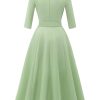 Cocktail Dresses for Women, Vintage Wedding Guest 3/4 Sleeves Formal Church Dress, Summer 2025