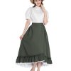FCCAM Victorian Dress for Women Maxi Edwardian Ball Gown Medieval Costume Renaissance Dress