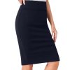 Pencil Skirt for Women- Regular & Plus Size- Below Knee Office Work Bodycon Midi Skirt Made in USA