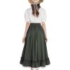 FCCAM Victorian Dress for Women Maxi Edwardian Ball Gown Medieval Costume Renaissance Dress