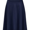 Women's Basic Versatile Stretchy Flared Casual Midi Skater Skirt (S-3XL)