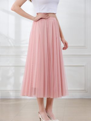 Women's Tutu Tulle A-Line Layered Mesh Midi Skirt, US XS - US 2XL
