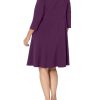 Women's Crepe Fit and Flare Midi with Waist Button Detail