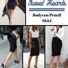 Pencil Skirt for Women- Regular & Plus Size- Below Knee Office Work Bodycon Midi Skirt Made in USA