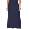 Elastic Waist A-Line Long Maxi Skirt Below Knee for Women Spring Summer