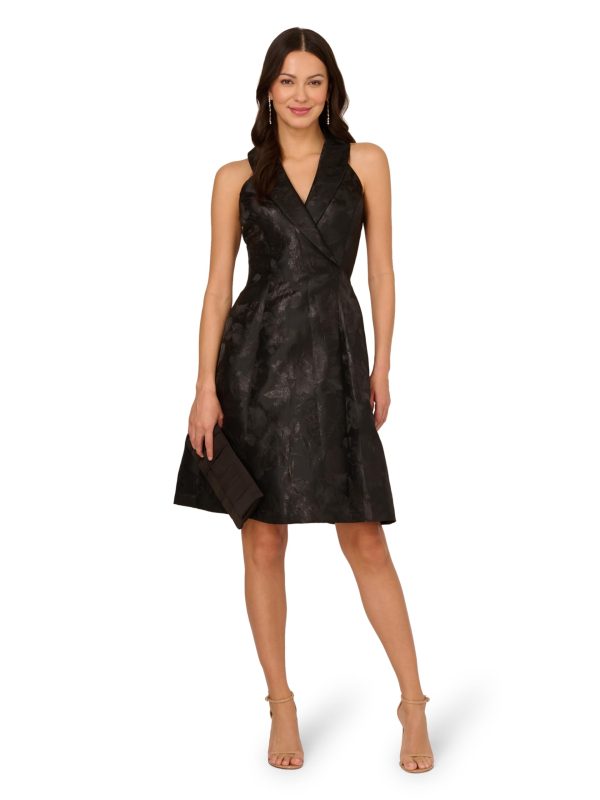 Women's Tuxedo Jacquard Dress