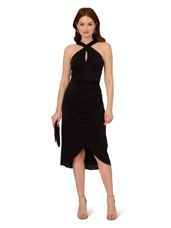 Women's Novelty Faux Wrap Dress