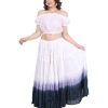 Women’s 32 Yard Cotton 4-Tiered Tribal Belly Dancing Long Skirt