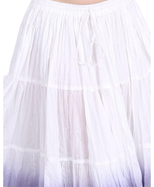 Women’s 32 Yard Cotton 4-Tiered Tribal Belly Dancing Long Skirt