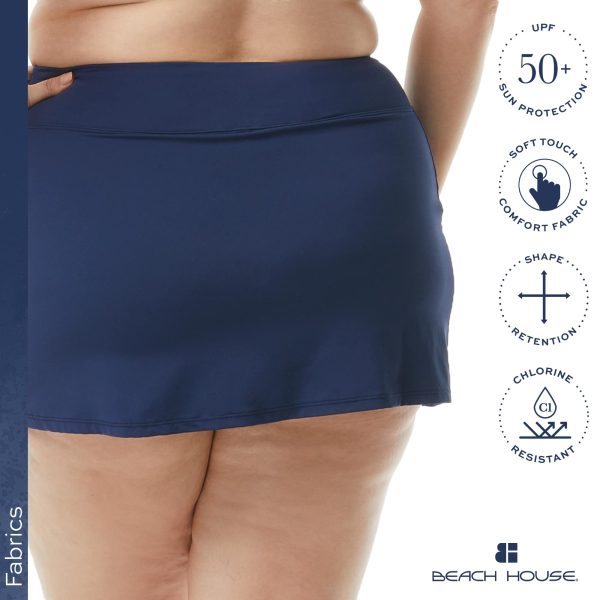 Emma Swim Skort - Modest Plus Size Swimsuit Skirt with Built in Shorts