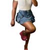 Women's Mini Jean Skirts Slit Bodycon Denim Skirt with Pockets Summer Vintage Streetwear