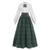 Plaid Dresses for Women Vintage Victorian Tartan Skirt