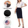 Pencil Skirt for Women- Regular & Plus Size- Below Knee Office Work Bodycon Midi Skirt Made in USA
