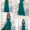 Womens 2025 Formal Dresses Wrap V-Neck Ruched Sexy Bridesmaid Wedding Guest Maxi Dresses