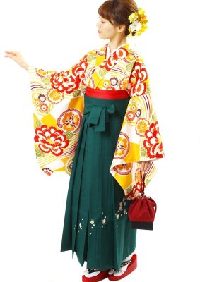 -Kimono Women Embroidered Hakama Skirt Single Item Andon