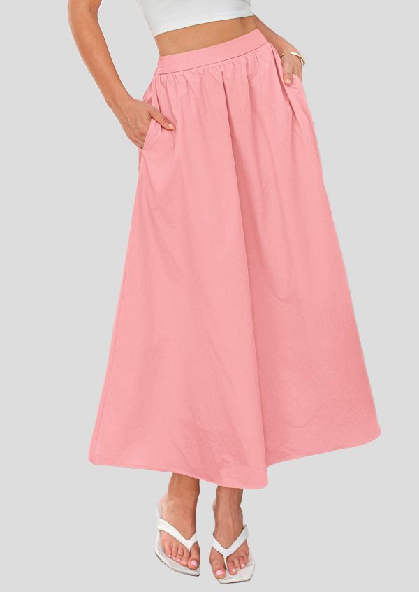 Maxi Skirts for Women 2025 Summer High Waisted Ruffle Casual Long Flowy A Line Skirt