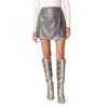 Women's Portia Vegan Leather Mini Wrap Skirt