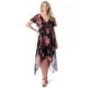 Women's Maila High-Low Hem Ruffle Maxi Dress with Linning Standard