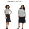 Knee Length Flary A-Line Stretch Denim Jean Skirt for Women with Pockets - Sydney