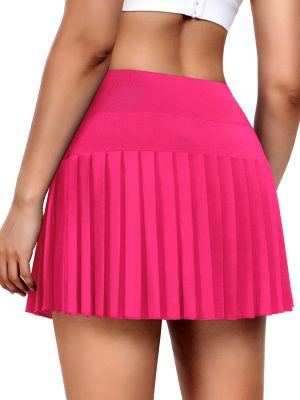 Pleated Tennis Skirt for Women with Shorts Athletic Golf Skort Workout Running Sports Skirts Skorts with Pockets
