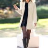 Women's Winter Overcoat Mid-Long Stand Collar Single Breasted Coat Outerwear