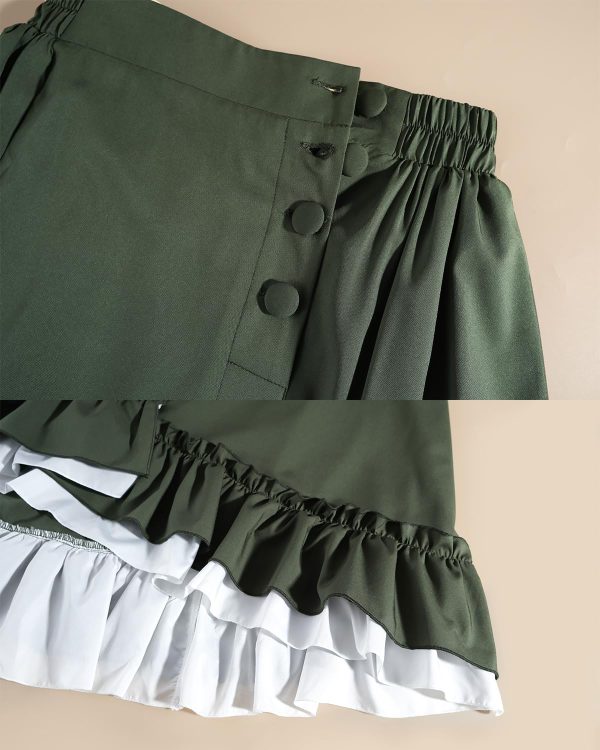 FCCAM Victorian Dress for Women Maxi Edwardian Ball Gown Medieval Costume Renaissance Dress