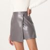 Women's Portia Vegan Leather Mini Wrap Skirt