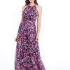 Women's Mesh Halter Maxi with Ruched Waistband Event Guest of Occasion Garden Party