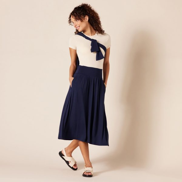 Women's Jersey Pull On Midi Length Skirt