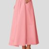 Maxi Skirts for Women 2025 Summer High Waisted Ruffle Casual Long Flowy A Line Skirt