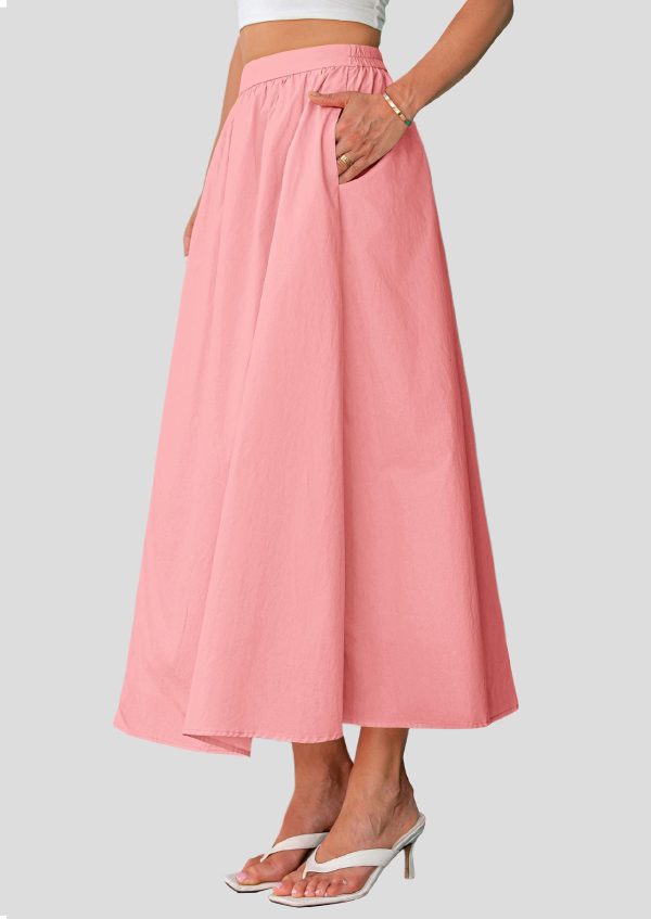 Maxi Skirts for Women 2025 Summer High Waisted Ruffle Casual Long Flowy A Line Skirt