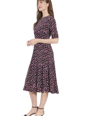 Elegant Half-Sleeve Mid-Calf Work Dresses for Women