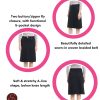 Knee Length Flary A-Line Stretch Denim Jean Skirt for Women with Pockets - Sydney