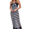 Women's Standard Mirage Long Pareo, Black White