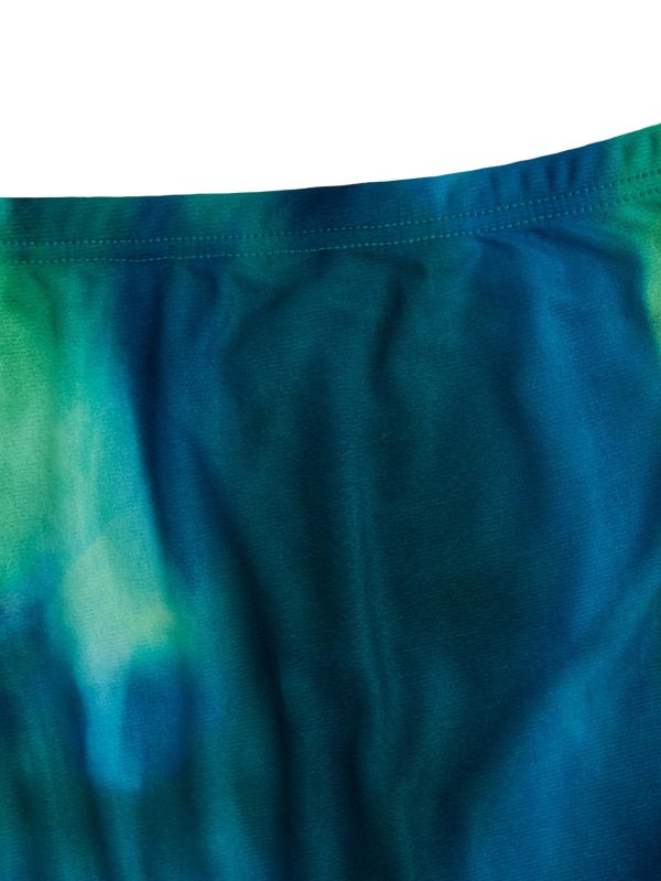 Women's Midi Skirt Mesh Tie Dye High Waisted Bodycon Fishtail Skirt