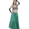 Woman Belly Dance Full Circle Maxi Trible Skirts Linen Bohe Dress