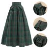 Plaid Dresses for Women Vintage Victorian Tartan Skirt