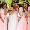 Long Maxi Floor Lengh Chiffon Skirt Elastic High Waist Bridesmaid Skirt