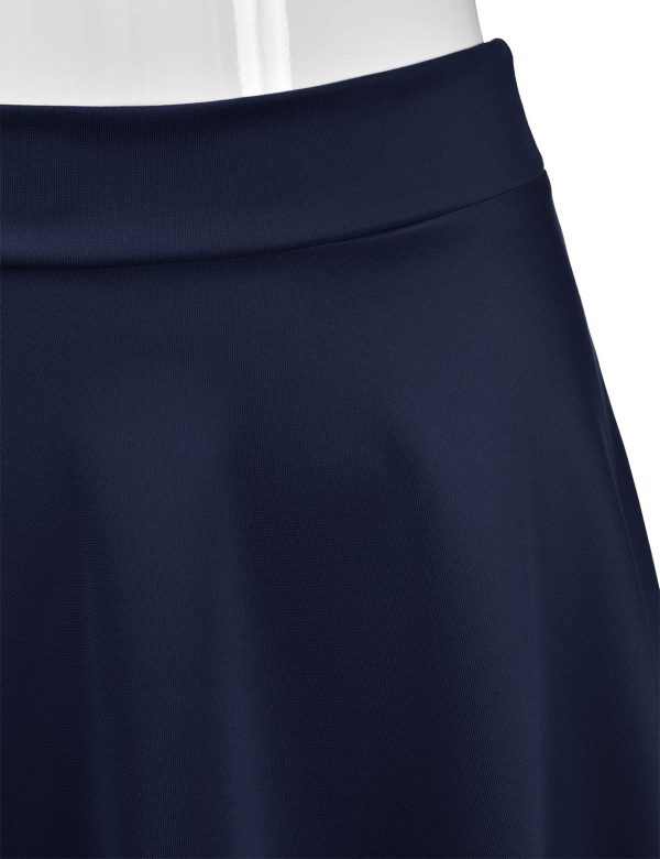 Women's Basic Versatile Stretchy Flared Casual Midi Skater Skirt (S-3XL)