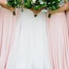 Long Maxi Floor Lengh Chiffon Skirt Elastic High Waist Bridesmaid Skirt