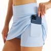 Women Tennis Skirt Athletic Skort High Waisted Golf Inner Shorts with Pockets Running Sports Pickleball