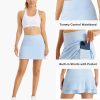 Women Tennis Skirt Athletic Skort High Waisted Golf Inner Shorts with Pockets Running Sports Pickleball