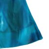 Women's Midi Skirt Mesh Tie Dye High Waisted Bodycon Fishtail Skirt