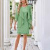 Sequin Dress for Women Knee Length Mother of the Bride Dresses Formal Dress Two Piece Dress with Chiffon Jacket