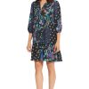 Women's Tie Neck Bishop Sleeve Flounce Hem Perfect Fall Dress Versatile Chic Office