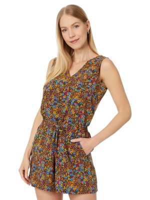 Sunkissed Liv Romper Black Micro Floral Print XL (US 16)