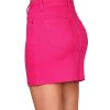 Women's High Waisted Summer Jean Mini Skirts Ripped Curvy Stretchy Denim Skirts