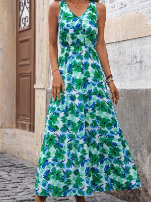 Women Summer Dresses Casual Sleeveless Maxi Dresses Cute Floral Long Dress Wedding Guest Dress